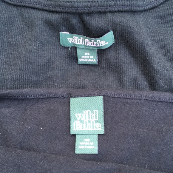 Wild Fable Black Halter Top & Crop Top Bundle Lot - Picture 4 of 5